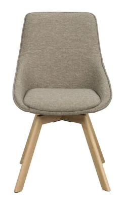 ALISON stol mörkbeige tyg/ekben snurr