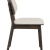 BARRET Stol brun ek/ljusbeige tyg