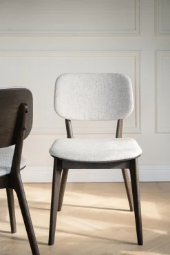 BARRET Stol brun ek/ljusbeige tyg