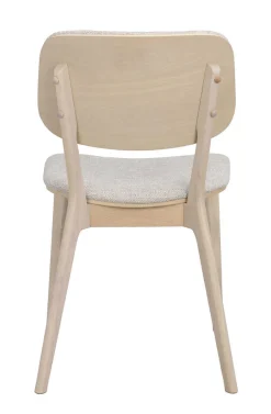 BARRETT Stol vitpigmenterad ek/ljusbeige tyg