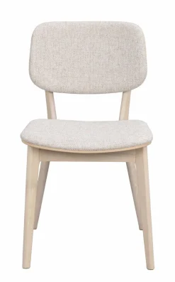 BARRETT Stol vitpigmenterad ek/ljusbeige tyg
