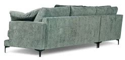 BOOM Hörnsoffa OE m öppet avslut vänster tyg Shaff 1137 olive green, ben 131 svart metall