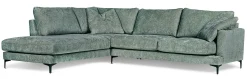 BOOM Hörnsoffa OE m öppet avslut vänster tyg Shaff 1137 olive green, ben 131 svart metall