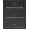 BRISCOE Sängbord 3 lådig Antik svart h70, monterad., lackad furu/mdf