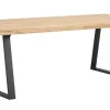 BROOKLYN matbord 220x95 ek/U-ben svart met