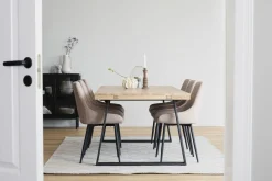 BROOKLYN matbord 220x95 ek/U-ben svart met