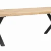 BROOKLYN matbord 220x95 ek/X-ben svart met