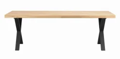 BROOKLYN matbord 220x95 ek/X-ben svart met