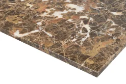 BROOKSVILLE soffbord kvadrat 90x90 brun marmor/brun ek
