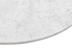 BROOKSVILLE soffbord runt Ø90 vit marmor/brun ek