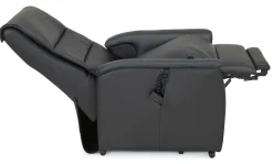 CAESAR PLUS Reclinerfåtölj 2 motor LiftUp Large läder Soleda/skai 441 svart m elman. nacke