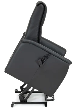 CAESAR PLUS Reclinerfåtölj 2 motor LiftUp Large läder Soleda/skai 441 svart m värme
