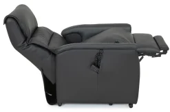 CAESAR PLUS Reclinerfåtölj 2 motor LiftUp Large läder Soleda/skai 441 svart m värme & elman.nacke