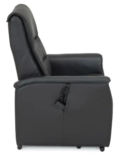 CAESAR PLUS Reclinerfåtölj 2 motor LiftUp Large läder Soleda/skai 441 svart m värme & elman.nacke