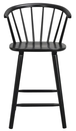 CARMEN Barstol gummiträ svart B55 D55 H96 SH64,5cm