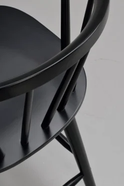 CARMEN Barstol gummiträ svart B55 D55 H96 SH64,5cm