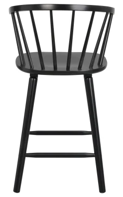 CARMEN Barstol gummiträ svart B55 D55 H96 SH64,5cm