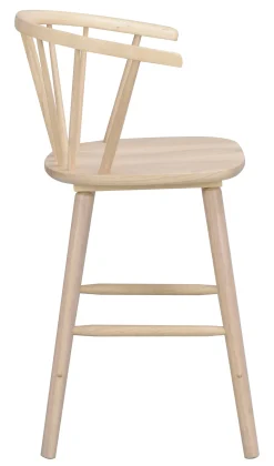 CARMEN Barstol gummiträ vitpigmenterad B55 D55 H96 SH64,5cm