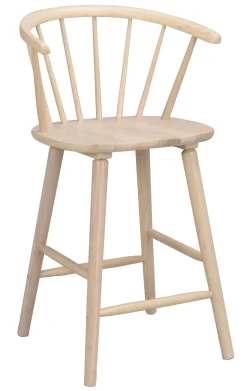 CARMEN Barstol gummiträ vitpigmenterad B55 D55 H96 SH64,5cm