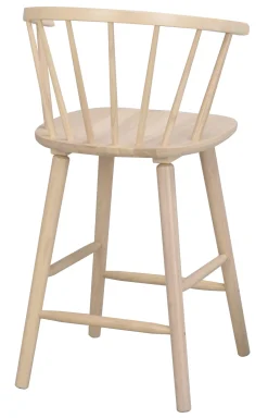 CARMEN Barstol gummiträ vitpigmenterad B55 D55 H96 SH64,5cm