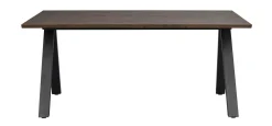 CARRADALE Matbord 170 brun ek/V-ben svart metall