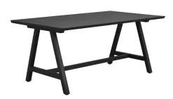 CARRADALE Matbord 170 svart ek/A-ben svart met