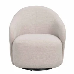 CHAPELTOWN Fåtölj ljusbeige tyg snurr
