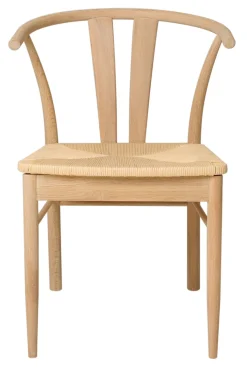 CHIVAS Matstol i vitpigm /oljad ek, natur flätad sits, sitthöjd:45/sittdjup:42/sittbredd 45 cm