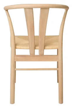 CHIVAS Matstol i vitpigm /oljad ek, natur flätad sits, sitthöjd:45/sittdjup:42/sittbredd 45 cm