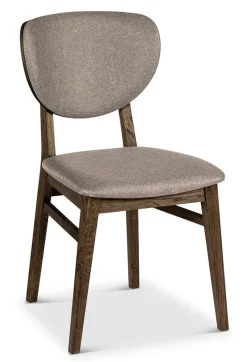 CIELO COMFORT Stol massiv rökoljad ek/grått tyg