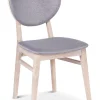 CIELO COMFORT Stol massiv vitoljad ek/grått tyg
