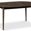 CIELO Matbord Ø110+40 H75cm massiv rökoljad ek