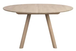 CLAPPERTON Matbord runt Ø140 vitpigmenterad ek