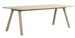 CLAPPERTON Matbord 220x95 vitpigmenterad ek