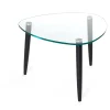 CLEAR Soffbord Svartbetsad ek 70x70 cm