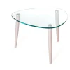 CLEAR Soffbord Vitpigmenterad ek 70x70 cm