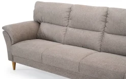 CLEVELAND hörnsoffa m öppet avsl hö tyg Brego 3591 light brown, oljade ekben