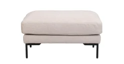 CORWIN fotpall ljusbeige tyg Rita #1 (k2)