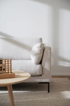 CORWIN soffa 2,5-sits ljusbeige tyg Rita #1 (k2)
