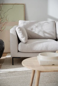CORWIN soffa 2,5-sits ljusbeige tyg Rita #1 (k2)