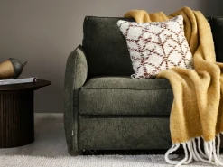 DARLING Bäddsoffa 3-sits BM160cm tyg Sense 4156 forest BM160