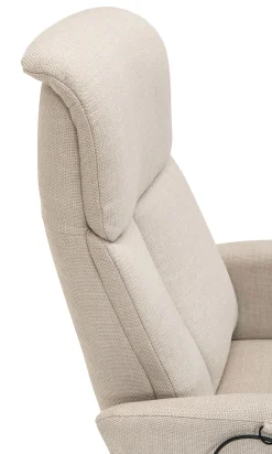 DENTON Reclinerfåtölj LiftUp LARGE tyg Bjorn 9950 beige, fot Sirius D6 svart