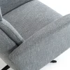 DENTON Reclinerfåtölj manuell MEDIUM tyg Montana 2927 grey, fot Polaris A7 svart