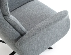 DENTON Reclinerfåtölj manuell MEDIUM tyg Montana 2927 grey, fot Polaris A7 svart