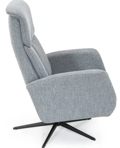 DENTON Reclinerfåtölj manuell MEDIUM tyg Montana 2927 grey, fot Polaris A7 svart