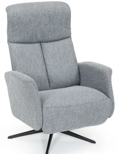 DENTON Reclinerfåtölj manuell MEDIUM tyg Montana 2927 grey, fot Polaris A7 svart