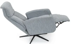 DENTON Reclinerfåtölj manuell MEDIUM tyg Montana 2927 grey, fot Polaris A7 svart