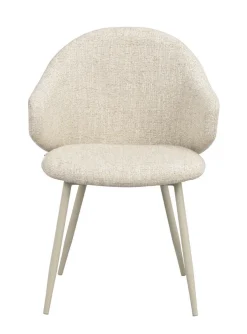 DRAKE Karmstol ljusbeige tyg/beige metallben