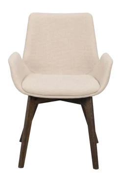 DRIMSDALE karmstol beige tyg/bruna ekben