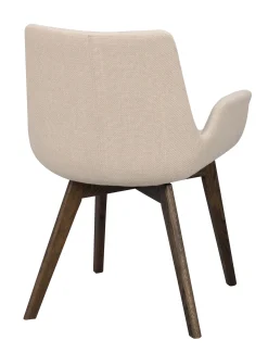 DRIMSDALE karmstol beige tyg/bruna ekben